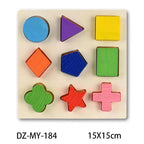 Kids 3D Puzzle Wooden Toys Colorful Geometry Shape Cognition Wood Puzzle Children Early Learning Educational Montessori Toys - SJB-DIAMOND ELITES