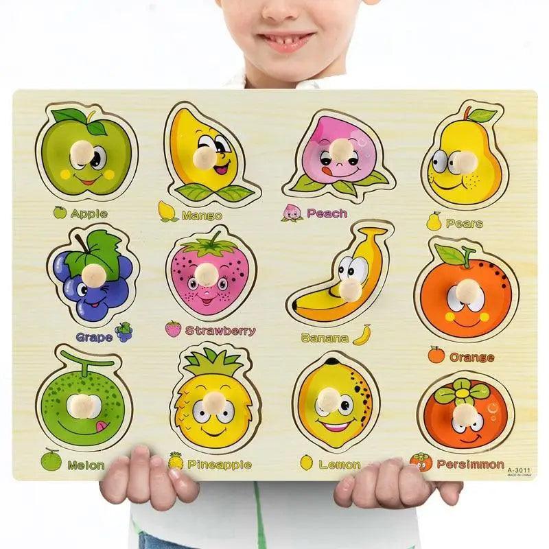 Kids 3D Puzzle Wooden Toys Colorful Geometry Shape Cognition Wood Puzzle Children Early Learning Educational Montessori Toys - SJB-DIAMOND ELITES