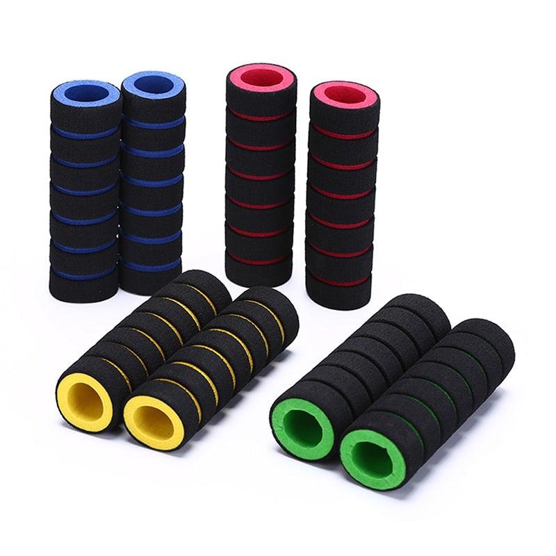 Kids Bike Bicycle Tricycle Scooter Rubber Grip Handle Handlebar Grips Anti-skid Colorful Grips Mountain Bike Grips Sponge Bike Soft Handle Grips Suitable For Road Bikes Mountain And Kids Bikes Stevvex