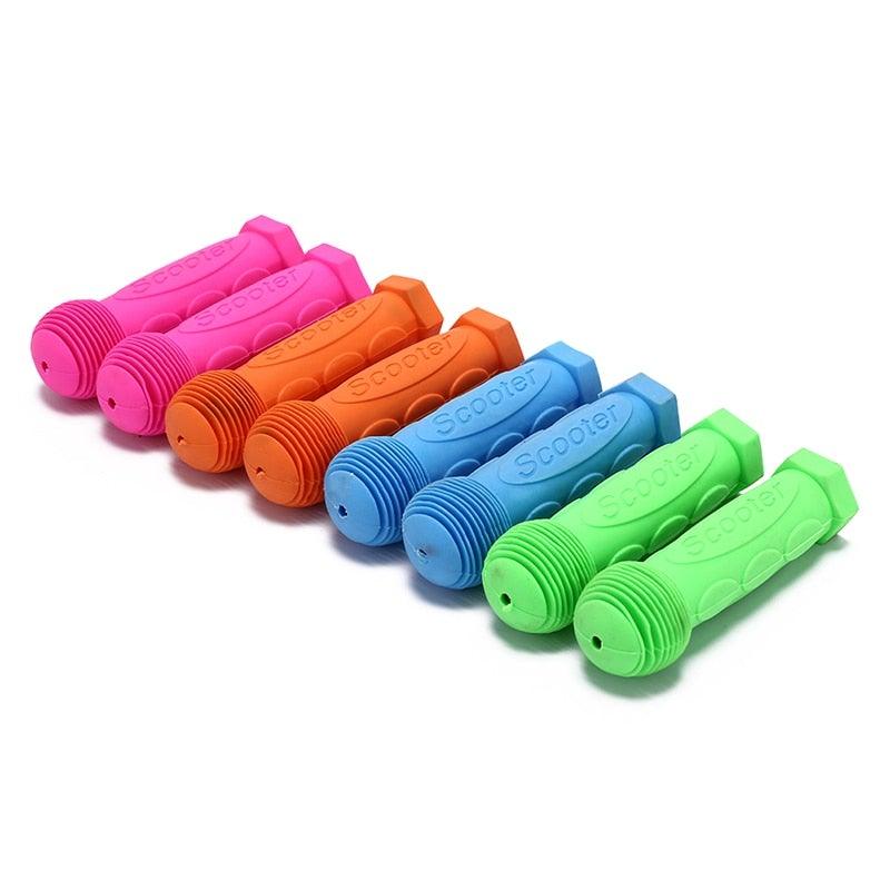 Kids Bike Bicycle Tricycle Scooter Rubber Grip Handle Handlebar Grips Anti-skid Colorful Grips Mountain Bike Grips Sponge Bike Soft Handle Grips Suitable For Road Bikes Mountain And Kids Bikes Stevvex