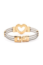 Kids Heart Charm Stainless Steel Bracelet Adjustable