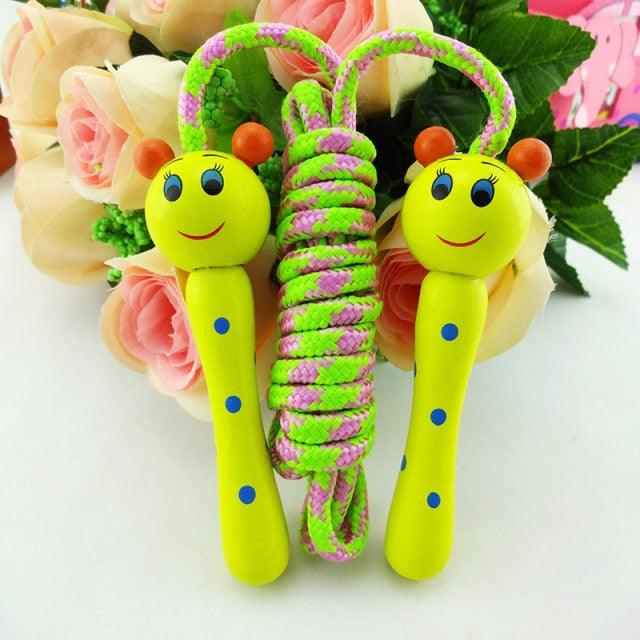 Kids Jump Rope With Wood Handle Children Skipping Ropes Gym Fitness Equipment Jump Ropes For Girls Boys Skipping Rope For Kids With Wooden Handle Cotton Braided Outdoor Fun Activity For Exercise Fitness Stevvex
