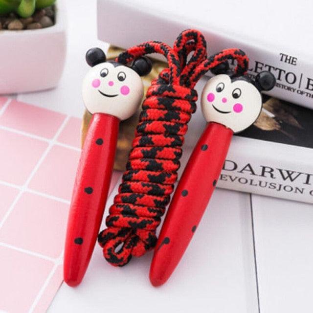 Kids Jump Rope With Wood Handle Children Skipping Ropes Gym Fitness Equipment Jump Ropes For Girls Boys Skipping Rope For Kids With Wooden Handle Cotton Braided Outdoor Fun Activity For Exercise Fitness Stevvex