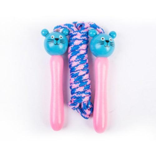 Kids Jump Rope With Wood Handle Children Skipping Ropes Gym Fitness Equipment Jump Ropes For Girls Boys Skipping Rope For Kids With Wooden Handle Cotton Braided Outdoor Fun Activity For Exercise Fitness Stevvex