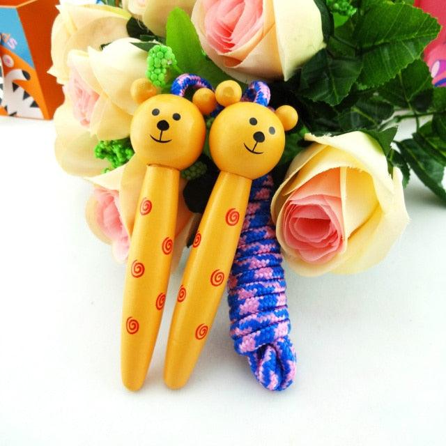 Kids Jump Rope With Wood Handle Children Skipping Ropes Gym Fitness Equipment Jump Ropes For Girls Boys Skipping Rope For Kids With Wooden Handle Cotton Braided Outdoor Fun Activity For Exercise Fitness Stevvex