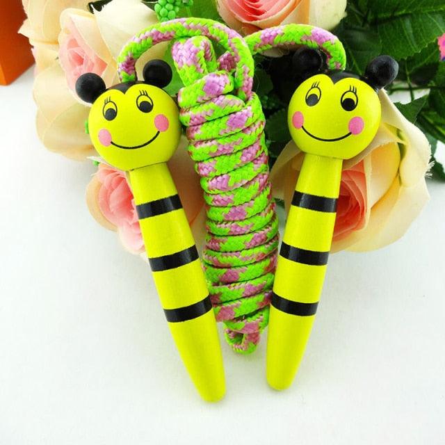 Kids Jump Rope With Wood Handle Children Skipping Ropes Gym Fitness Equipment Jump Ropes For Girls Boys Skipping Rope For Kids With Wooden Handle Cotton Braided Outdoor Fun Activity For Exercise Fitness Stevvex
