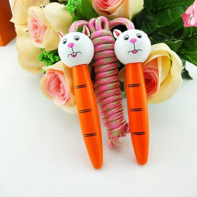 Kids Jump Rope With Wood Handle Children Skipping Ropes Gym Fitness Equipment Jump Ropes For Girls Boys Skipping Rope For Kids With Wooden Handle Cotton Braided Outdoor Fun Activity For Exercise Fitness Stevvex