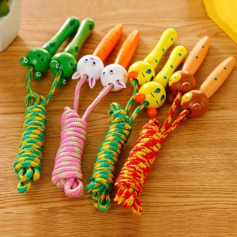 Kids Jump Rope With Wood Handle Children Skipping Ropes Gym Fitness Equipment Jump Ropes For Girls Boys Skipping Rope For Kids With Wooden Handle Cotton Braided Outdoor Fun Activity For Exercise Fitness Stevvex