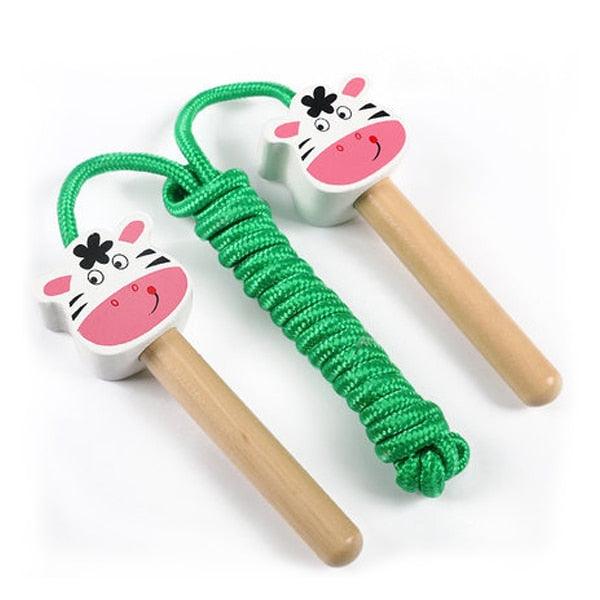 Kids Jump Rope With Wood Handle Children Skipping Ropes Gym Fitness Equipment Jump Ropes For Girls Boys Skipping Rope For Kids With Wooden Handle Cotton Braided Outdoor Fun Activity For Exercise Fitness Stevvex
