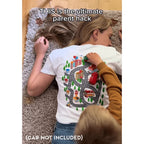 Kids Play Car Race On Mom’s Back Tee Peachy Sunday