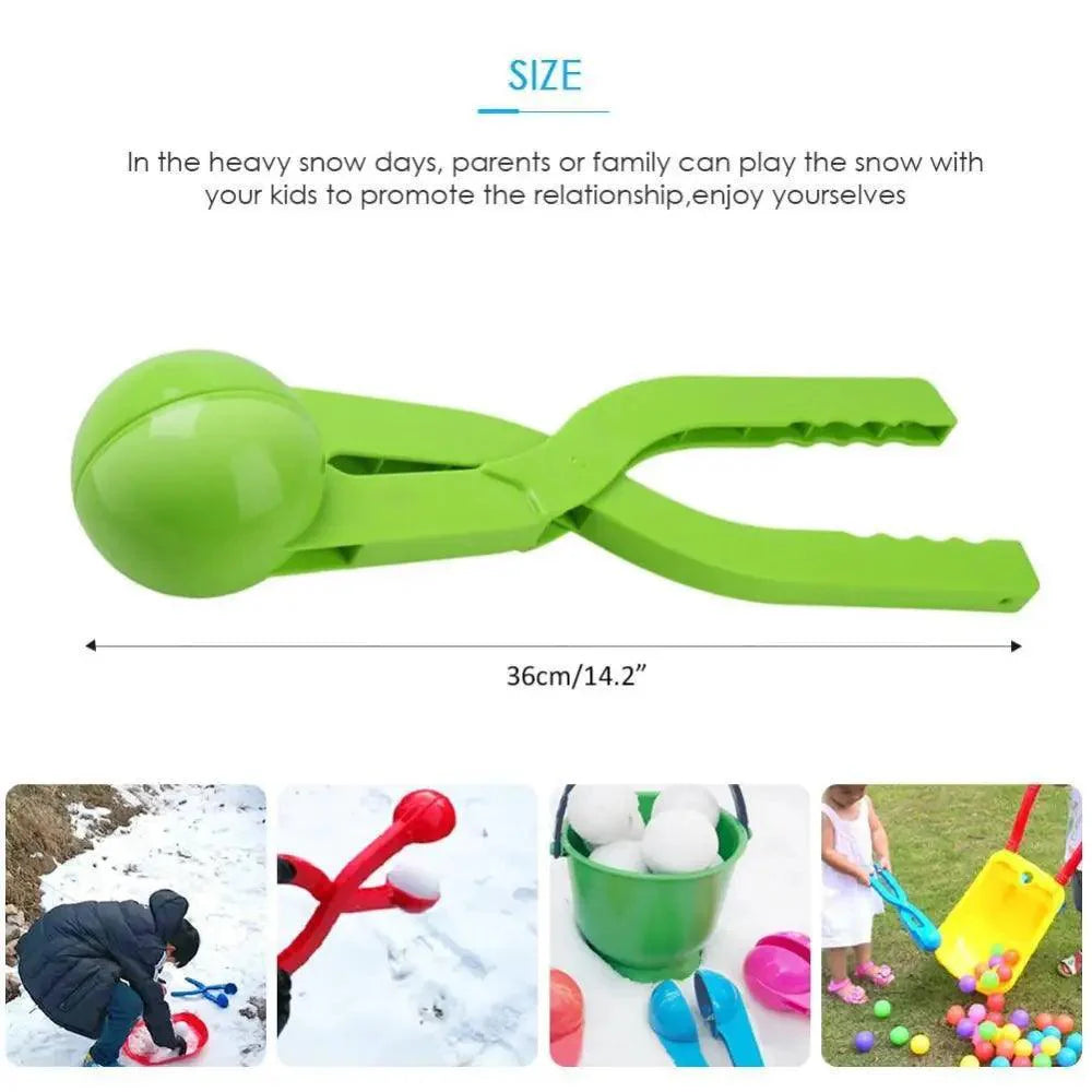 Kids Portable Colorful Outdoor Winter Snowball Maker Children Creative Fun Sports Winter Toy Lightweight Snow Balls Maker Stevvex