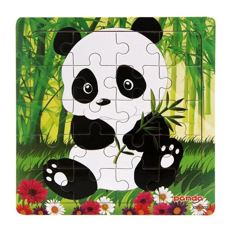 Kids Puzzle Toy Animals and Vehicle Wooden Puzzles Jigsaw Baby Educational Learning Toys for Children Gift - SJB-DIAMOND ELITES