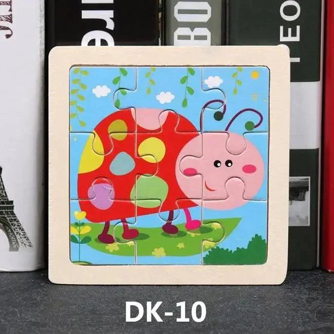 Kids Puzzle Toy Animals and Vehicle Wooden Puzzles Jigsaw Baby Educational Learning Toys for Children Gift - SJB-DIAMOND ELITES