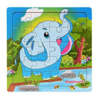 Kids Puzzle Toy Animals and Vehicle Wooden Puzzles Jigsaw Baby Educational Learning Toys for Children Gift - SJB-DIAMOND ELITES