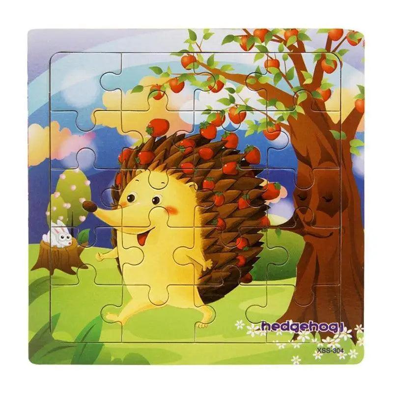 Kids Puzzle Toy Animals and Vehicle Wooden Puzzles Jigsaw Baby Educational Learning Toys for Children Gift - SJB-DIAMOND ELITES