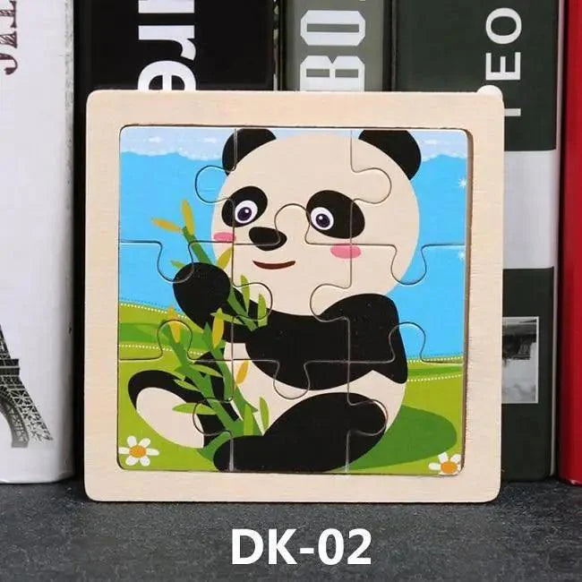 Kids Puzzle Toy Animals and Vehicle Wooden Puzzles Jigsaw Baby Educational Learning Toys for Children Gift - SJB-DIAMOND ELITES