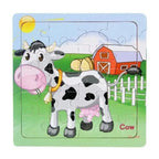 Kids Puzzle Toy Animals and Vehicle Wooden Puzzles Jigsaw Baby Educational Learning Toys for Children Gift - SJB-DIAMOND ELITES