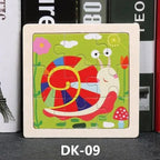 Kids Puzzle Toy Animals and Vehicle Wooden Puzzles Jigsaw Baby Educational Learning Toys for Children Gift - SJB-DIAMOND ELITES