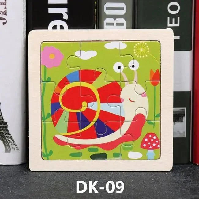 Kids Puzzle Toy Animals and Vehicle Wooden Puzzles Jigsaw Baby Educational Learning Toys for Children Gift - SJB-DIAMOND ELITES