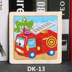 Kids Puzzle Toy Animals and Vehicle Wooden Puzzles Jigsaw Baby Educational Learning Toys for Children Gift - SJB-DIAMOND ELITES