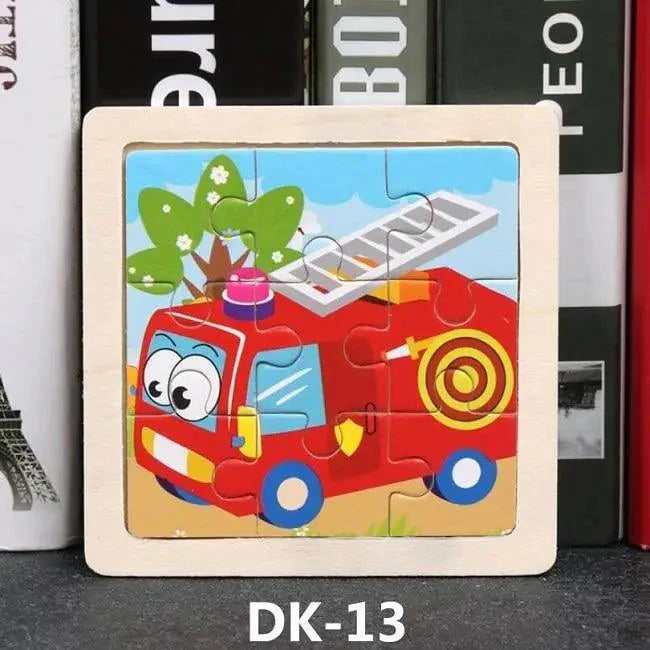 Kids Puzzle Toy Animals and Vehicle Wooden Puzzles Jigsaw Baby Educational Learning Toys for Children Gift - SJB-DIAMOND ELITES