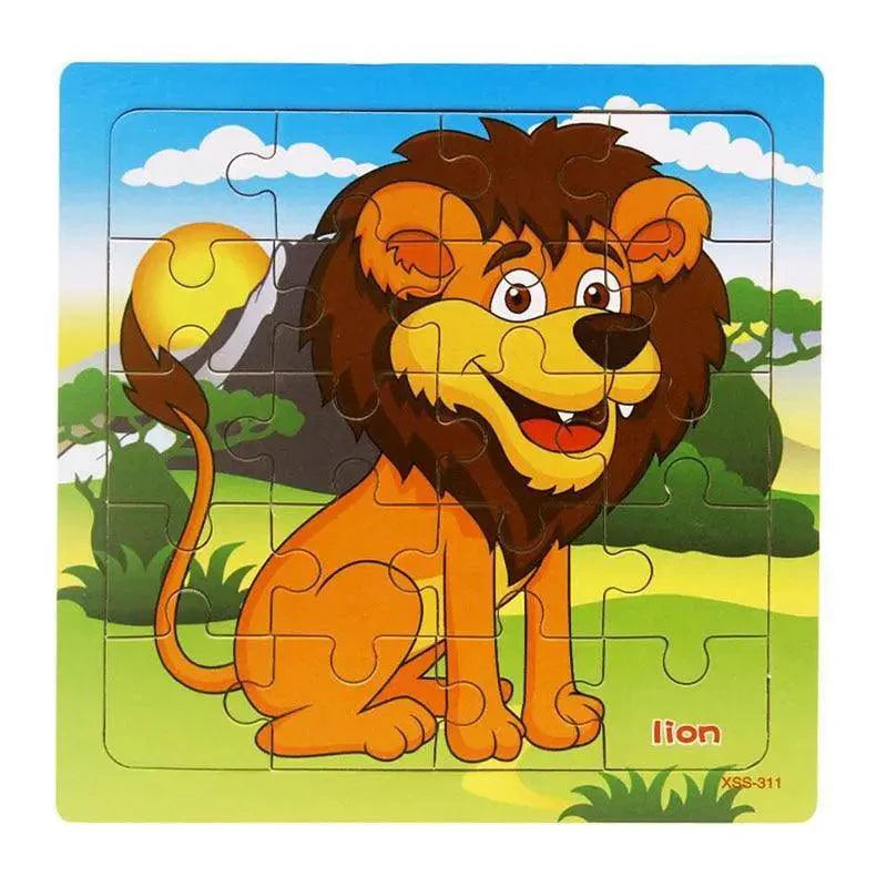 Kids Puzzle Toy Animals and Vehicle Wooden Puzzles Jigsaw Baby Educational Learning Toys for Children Gift - SJB-DIAMOND ELITES