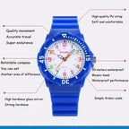 Kids Quartz Watches 50M Waterproof Analog Wristwatches Jelly Clock Students Watch Children PU Band Watch Childrens Analog Wrist Watch With Protective Design Simple Watch For Girls And Boys Stevvex