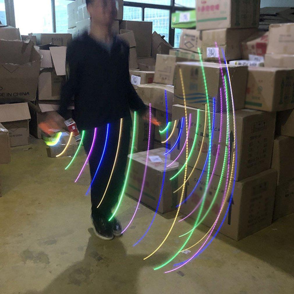 Kids Skipping Rope Neutral Plastic Colorful Flash Jump Rope Sports Led Light Skipping Rope LED Light Up Adult Kids Jump Skipping Rope Fitness Comfortable Grip Jump Rope For Kids Stevvex