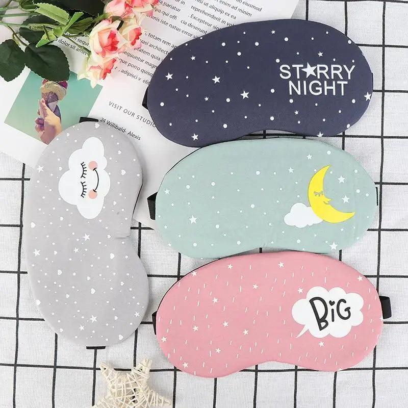 Kids Sleeping Aid Colorful Blindfold Comfortable Sleeping Mask Creative Funny Eye Patch Travel Sleep Mask Cute Cartoon Design Eye Cover Stevvex
