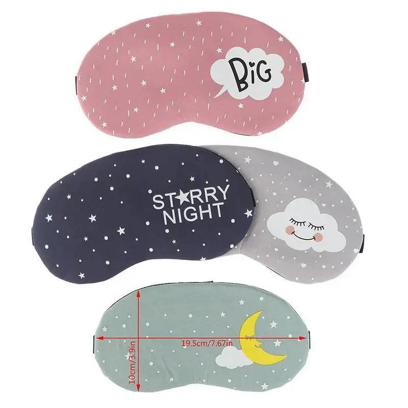 Kids Sleeping Aid Colorful Blindfold Comfortable Sleeping Mask Creative Funny Eye Patch Travel Sleep Mask Cute Cartoon Design Eye Cover Stevvex