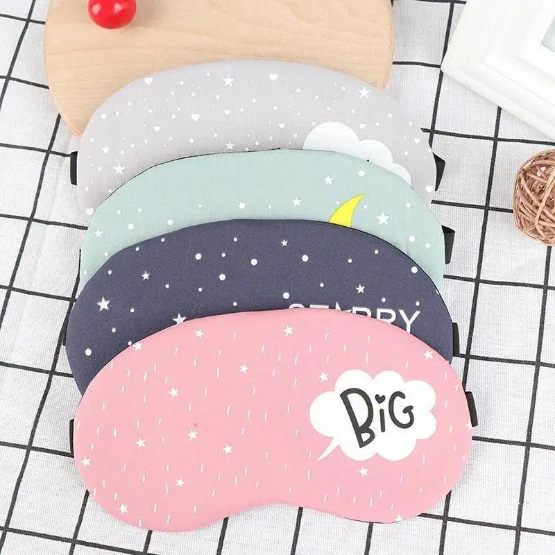 Kids Sleeping Aid Colorful Blindfold Comfortable Sleeping Mask Creative Funny Eye Patch Travel Sleep Mask Cute Cartoon Design Eye Cover Stevvex