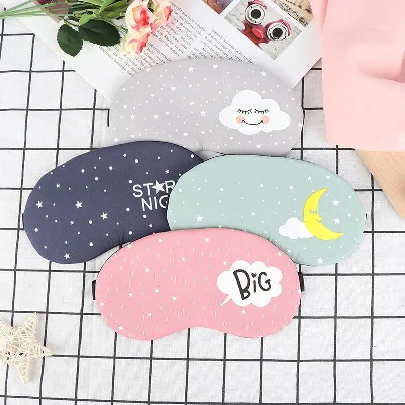 Kids Sleeping Aid Colorful Blindfold Comfortable Sleeping Mask Creative Funny Eye Patch Travel Sleep Mask Cute Cartoon Design Eye Cover Stevvex