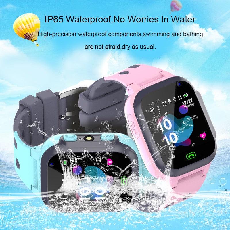 Kids Smart Watch Sim Card GPS Call Phone Smartwatch For Children SOS Photo Waterproof Camera Location Tracker Smart Watch For Kids 2 Way Voice Video Call SOS Alert Smartphone Cell Phone Smart Watch Stevvex