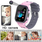 Kids Smart Watch Sim Card GPS Call Phone Smartwatch For Children SOS Photo Waterproof Camera Location Tracker Smart Watch For Kids 2 Way Voice Video Call SOS Alert Smartphone Cell Phone Smart Watch Stevvex