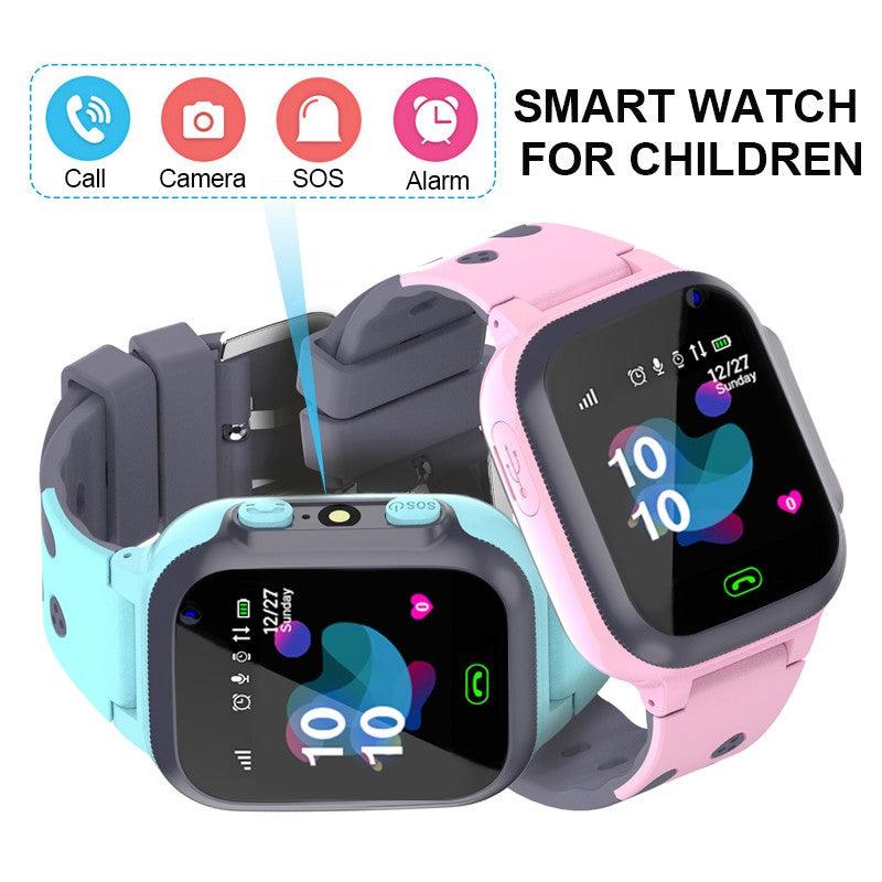 Kids Smart Watch Sim Card GPS Call Phone Smartwatch For Children SOS Photo Waterproof Camera Location Tracker Smart Watch For Kids 2 Way Voice Video Call SOS Alert Smartphone Cell Phone Smart Watch Stevvex