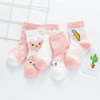 Kids Socks Summer Cotton Cartoon Animal Kids Socks Girls Cute Newborn Boy Toddler Children Socks Girl Boys Trainer Socks Toddlers Infant Socks Warm and Cute Socks Cotton Stretch Crew Baby Socks Stevvex