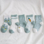Kids Socks Summer Cotton Cartoon Animal Kids Socks Girls Cute Newborn Boy Toddler Children Socks Girl Boys Trainer Socks Toddlers Infant Socks Warm and Cute Socks Cotton Stretch Crew Baby Socks Stevvex