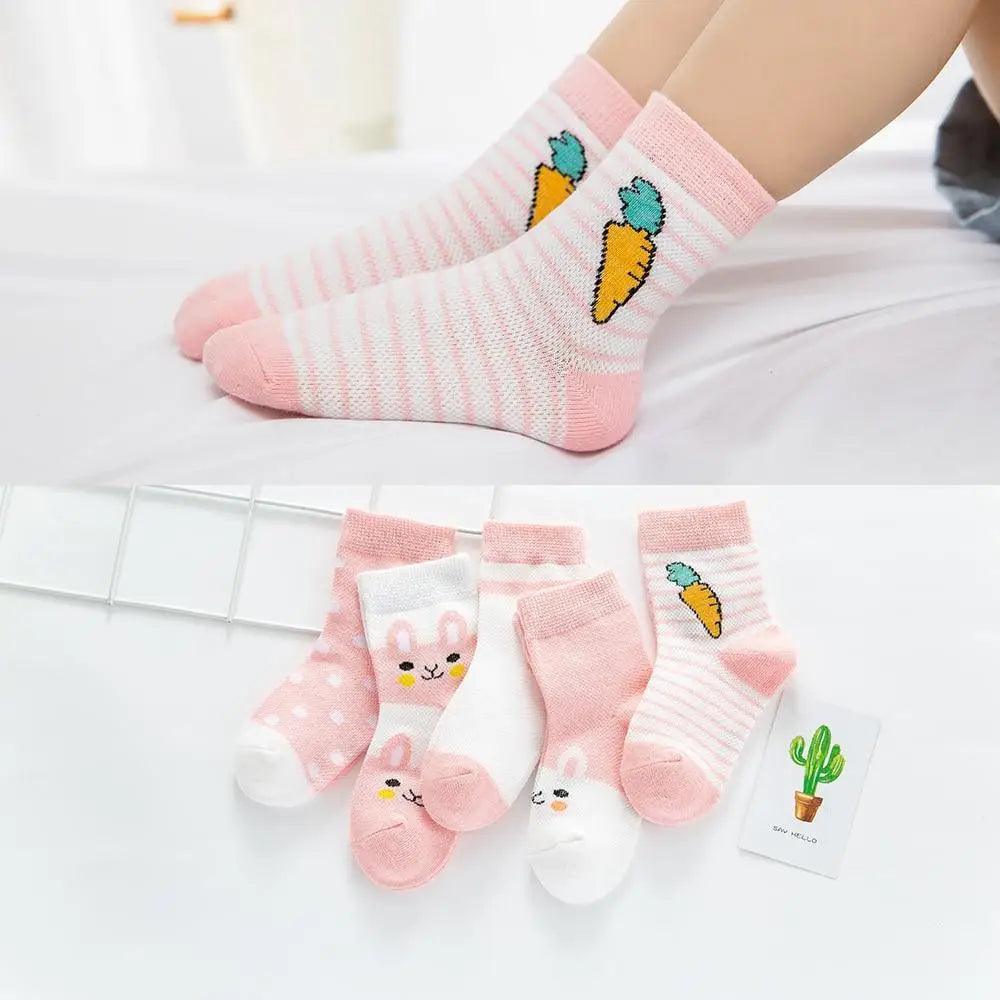 Kids Socks Summer Cotton Cartoon Animal Kids Socks Girls Cute Newborn Boy Toddler Children Socks Girl Boys Trainer Socks Toddlers Infant Socks Warm and Cute Socks Cotton Stretch Crew Baby Socks Stevvex