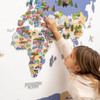 Animal World Map Indigo - SJB-DIAMOND ELITES