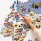 Animal World Map Indigo - SJB-DIAMOND ELITES