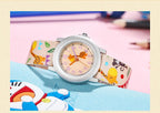 Kids Watches Dial Muticolour Strap Gift For School Girl Quartz Movement Kids Watches 3D Cute Silicone Children Toddler Wrist Watches Time Teacher For Boys
