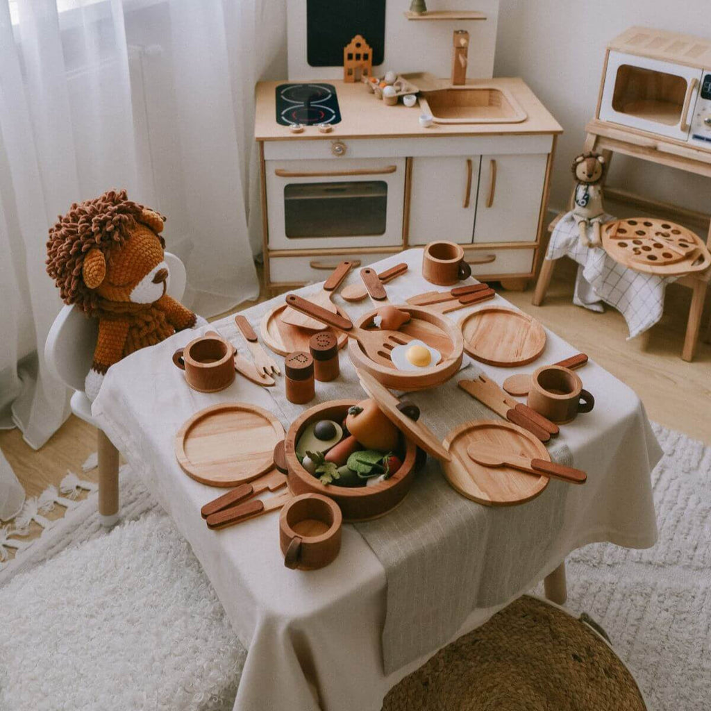 Wooden Play Kitchen Dishes - SJB-DIAMOND ELITES