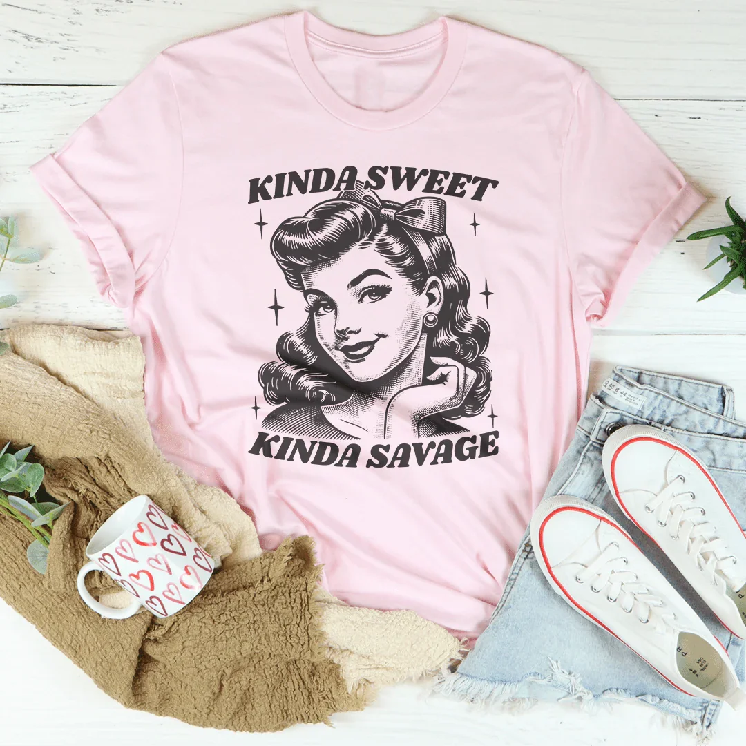 Kinda Sweet Kinda Savage Tee Peachy Sunday