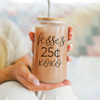 20oz Glass Tumbler With Bamboo Lid Sarcasm Is My Love Language Drinking Cup BandsCo Straps