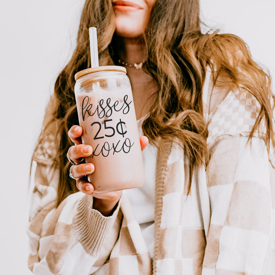 20oz Glass Tumbler With Bamboo Lid Sarcasm Is My Love Language Drinking Cup BandsCo Straps