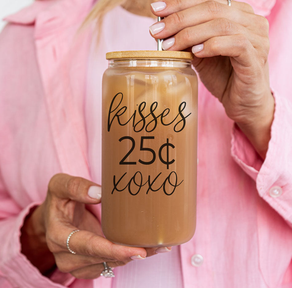 20oz Glass Tumbler With Bamboo Lid Sarcasm Is My Love Language Drinking Cup BandsCo Straps