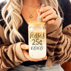 20oz Glass Tumbler With Bamboo Lid Sarcasm Is My Love Language Drinking Cup BandsCo Straps