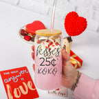 20oz Glass Tumbler With Bamboo Lid Sarcasm Is My Love Language Drinking Cup BandsCo Straps