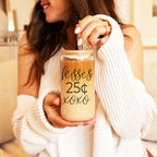 20oz Glass Tumbler With Bamboo Lid Sarcasm Is My Love Language Drinking Cup BandsCo Straps