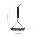 Kitchen Accessories BBQ Grill Barbecue Kit Cleaning Brush Stainless Steel Cooking Tools Wire Bristles Cleaning Brushes Triangle Wire Barbecue Cleaning Brush Portable Anti Rust Durable Handheld Stainless Steel Wire BBQ Grill Brush Stevvex